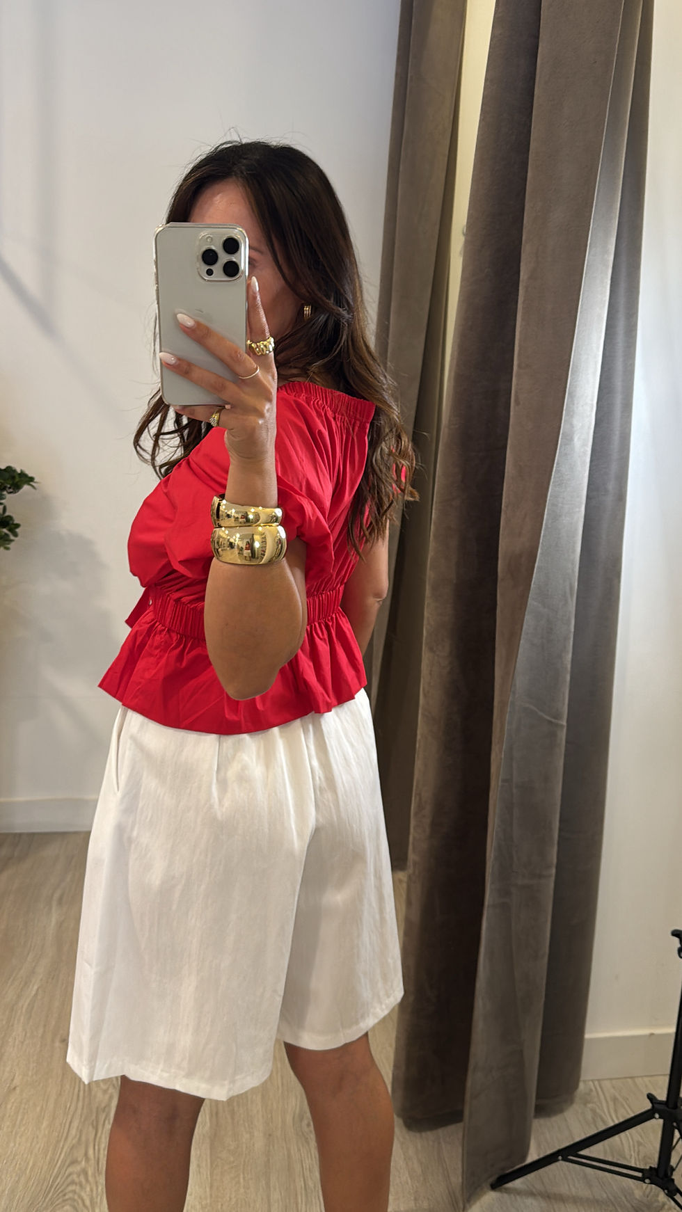 Miniatura: Blusa laço  vermelha (entregas a partir de 24 de Junho)