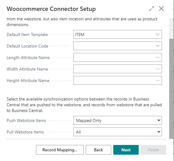 Item Synchronization Option
