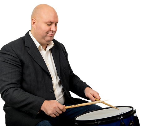 Dan on drums