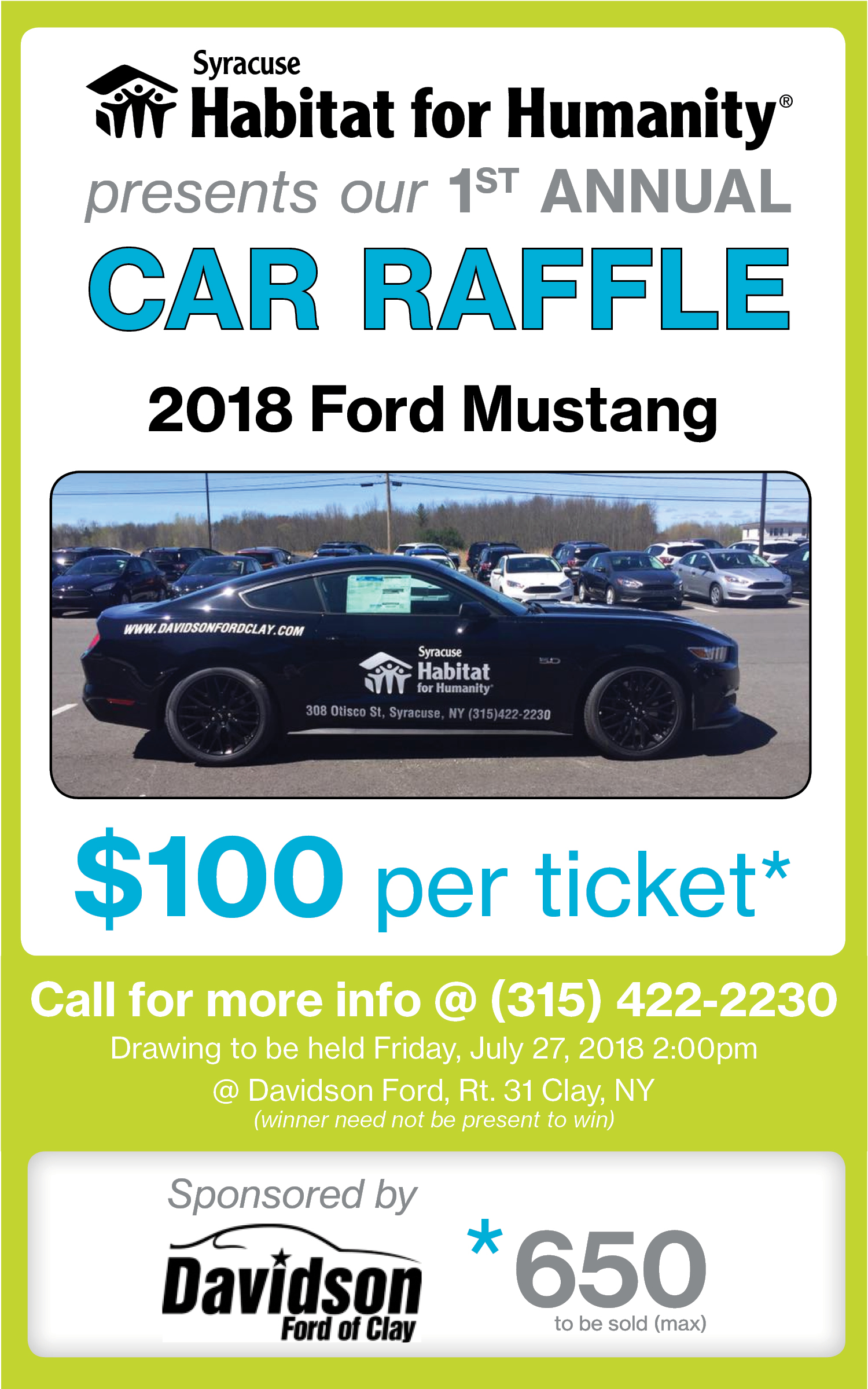 1st annual car raffle 2018 tickets now available syracuse car raffle tickets