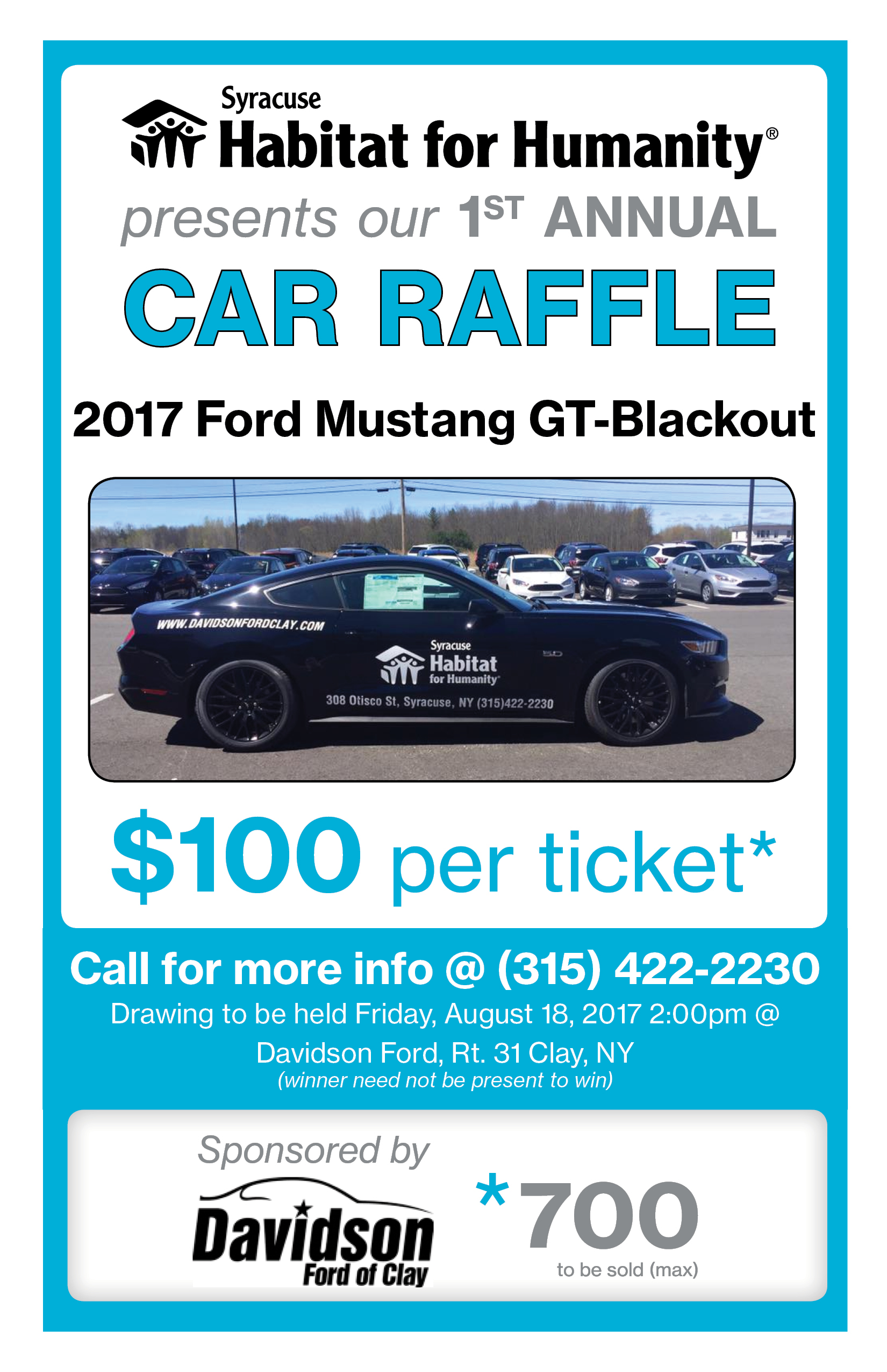 1st Annual Car Raffle Syracuse Habitat for Humanity