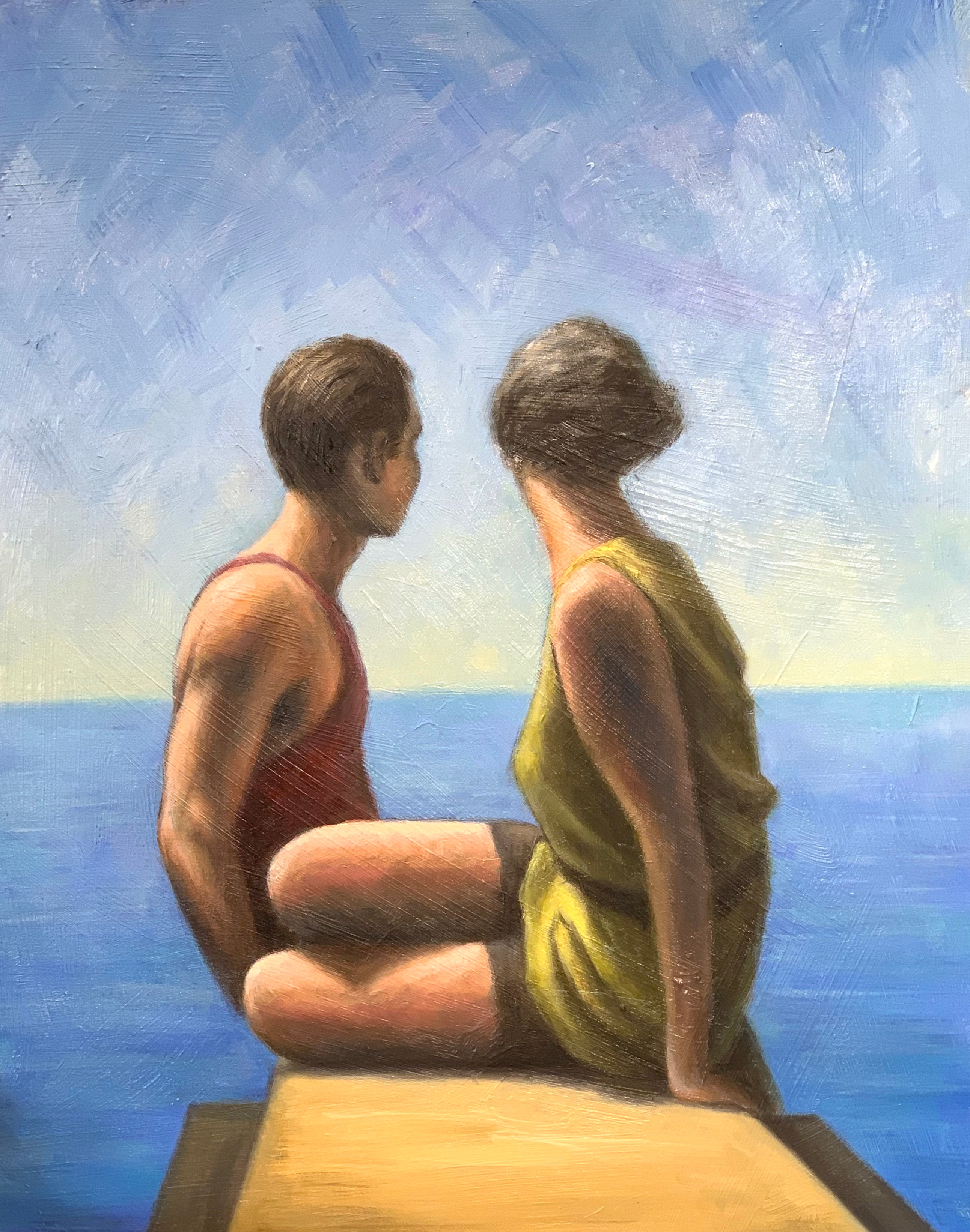 Swimmers By The Open Sea