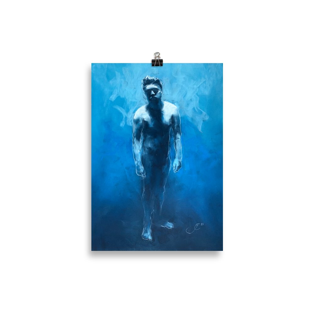 Azure Figures I - Premium Matte Paper Print