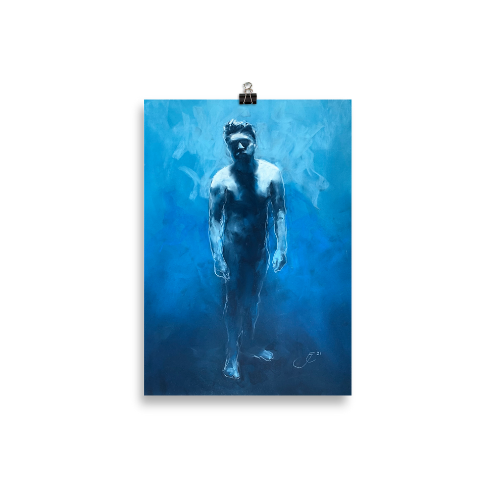 Azure Figures I - Premium Matte Paper Print