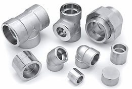 Forged stainless steel socket weld fittings including Tees, Elbows, and Unions in Kuwait