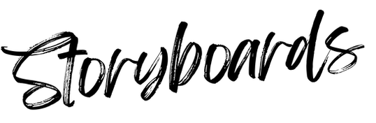 Storyboards title in black handwritten font