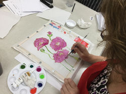 Articlate Craft Club painting on silk