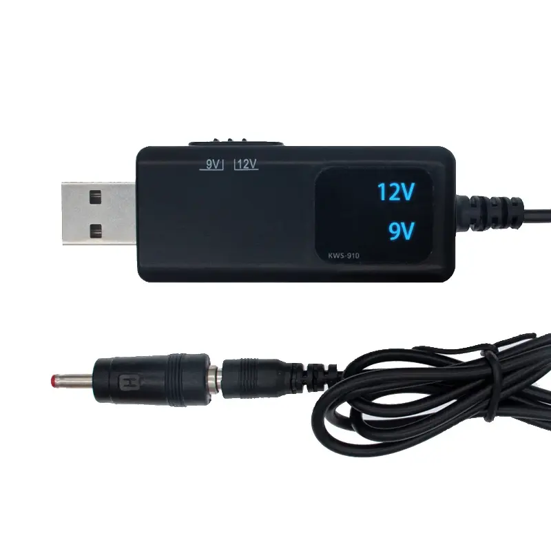 Thumbnail: USB Boost Converter DC 5V to 9V 12V USB Step-Up Converter Cable + 3.5x1.35mm