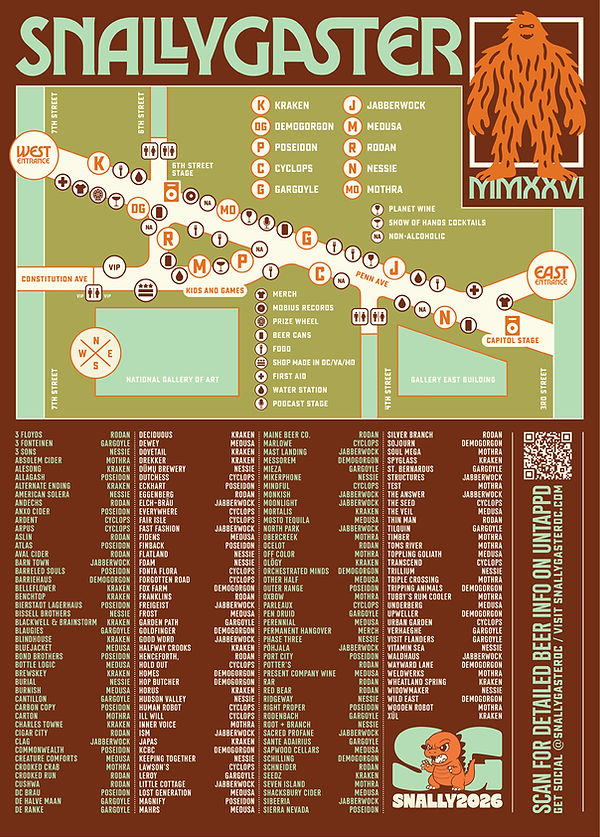Snallygaster 2026 Beer Map