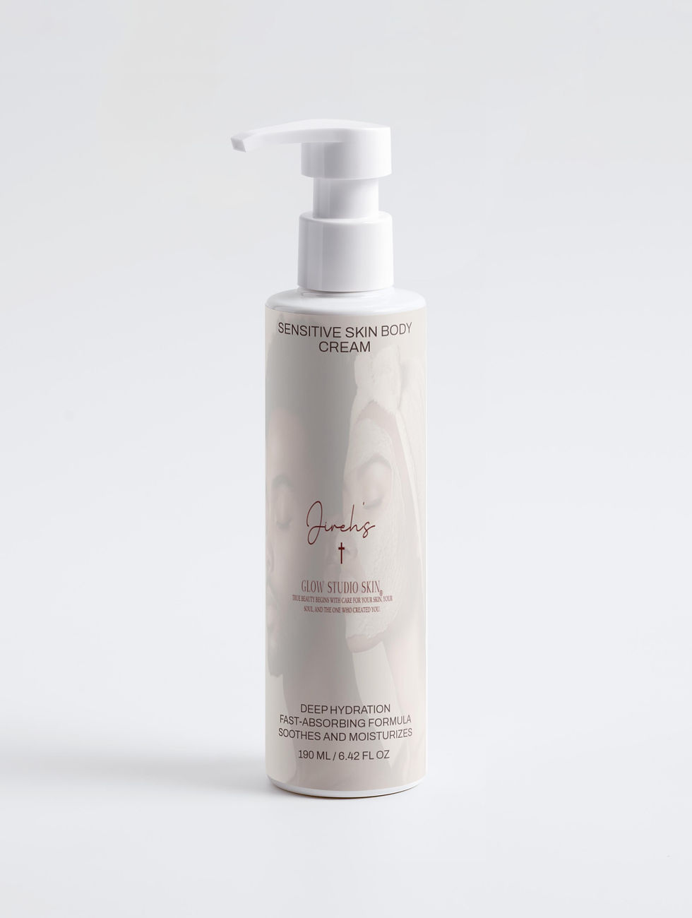 Luxurious sensitive skin body cream with shea butter, cocoa butter, and aloe vera deeply hydrating and soothing formula.