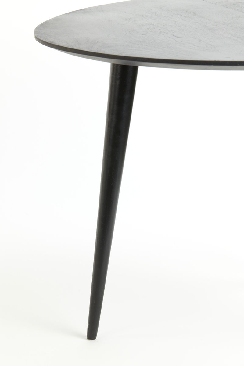 Thumbnail: CHASEY Side Table wood matt black S/2 44x44x36 plus 50x50x41