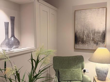 corner of main lounge showcasing accent colour