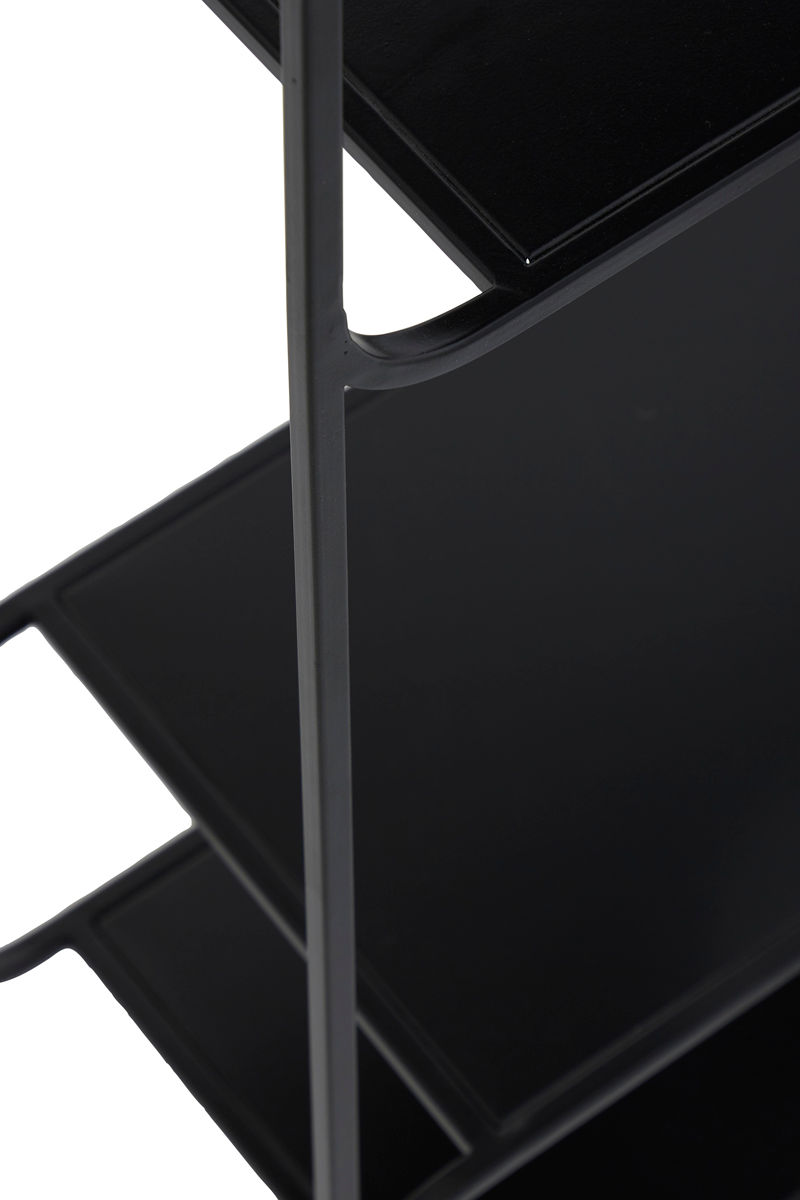 Thumbnail: Winston matt black Wall Cabinet open 100x26 5x90.5 cm