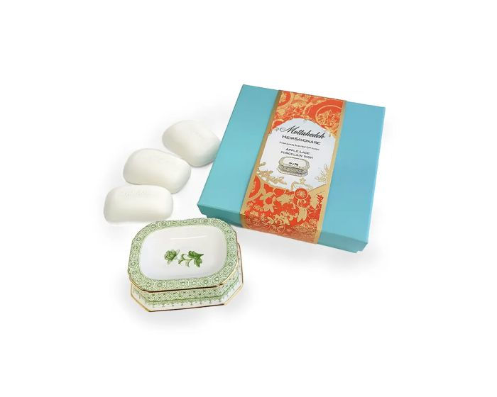 KK- Mottahedeh Gift Soap Dish Apple Lace