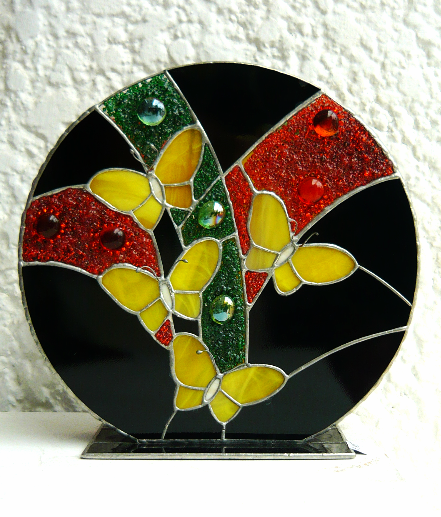 Florero de mariposas