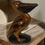 Thumbnail: Little Mahogany Pelican – Hand-Carved in Gambia | 8.5” Tall