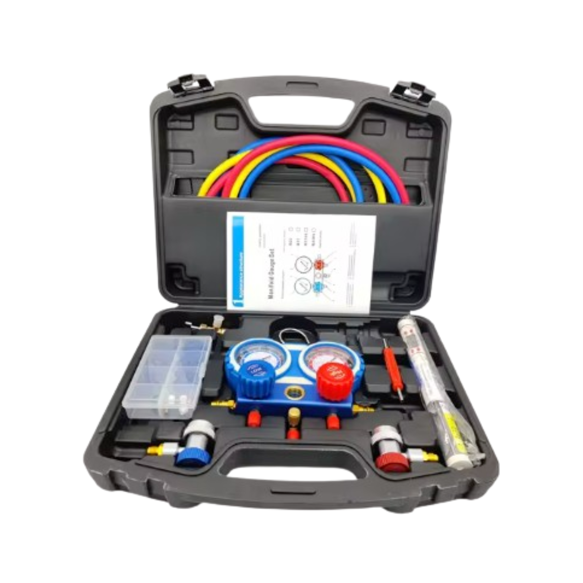 MANOMETRO PARA AIRE ACONDICIONADO AUTOMOTRIZ 12 PIEZAS