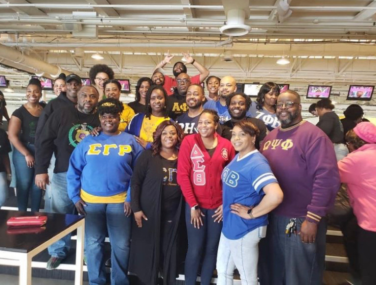 Members of Divine 9 organizations at a fundraiser in February, 2020. Photo provided by James Waters.