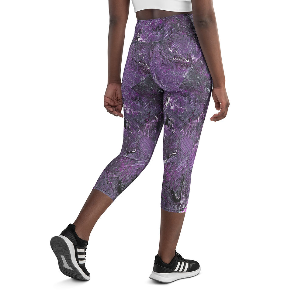 Thumbnail: Yoga Capri Leggings - Purple Craze