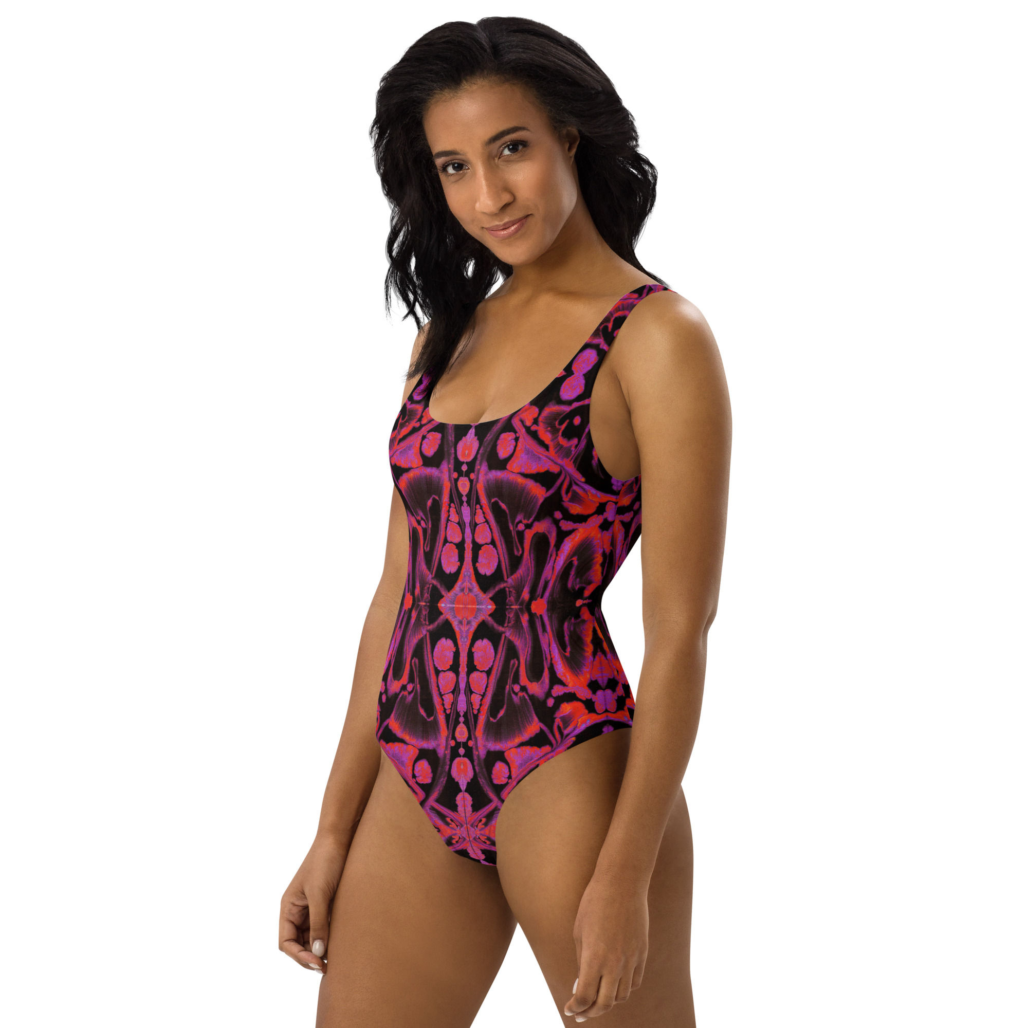 One-Piece Swimsuit - Pink Flower