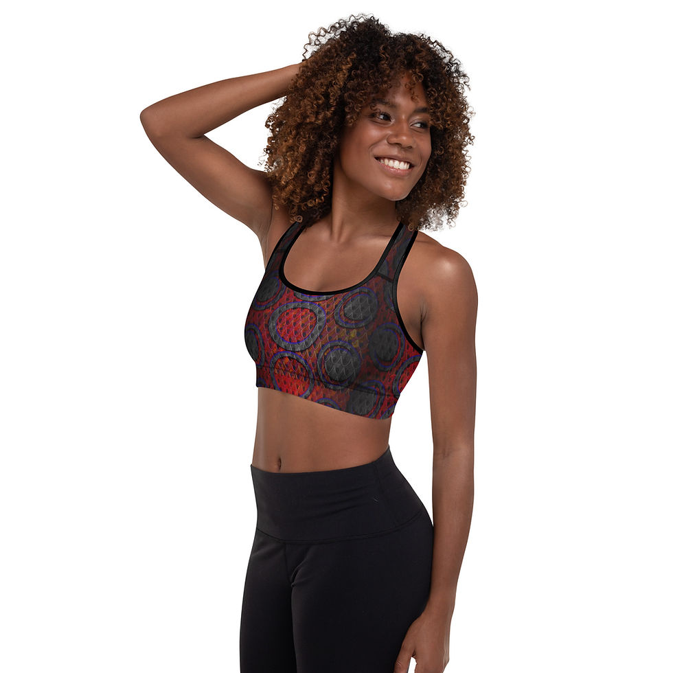 Thumbnail: Padded Sports Bra - Rainbow Boa
