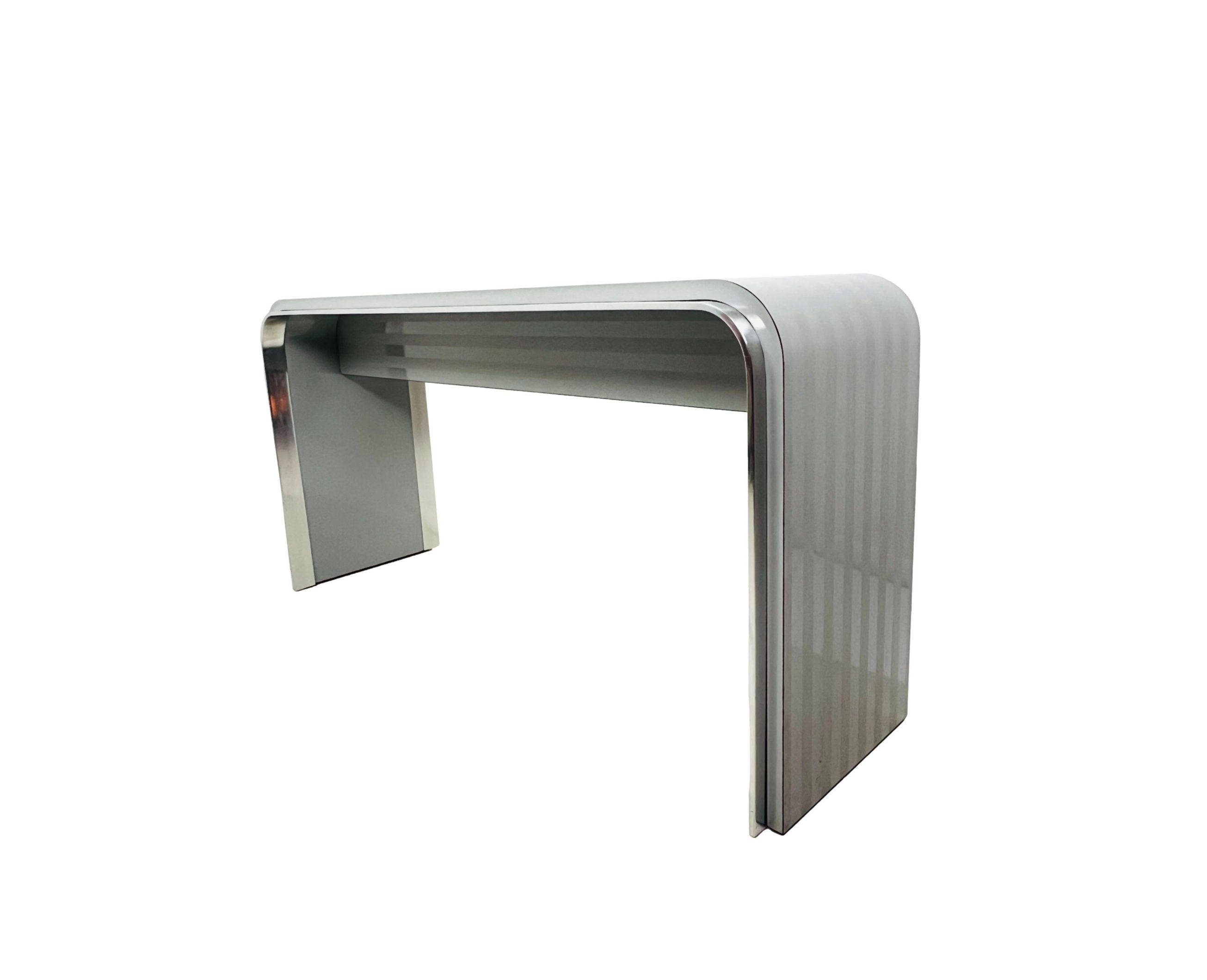 #1838 1980s Waterfall Console Table