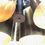 Thumbnail: #2846 Brass Brutalist Tube Pendant with a Cluster of 4 Tubes