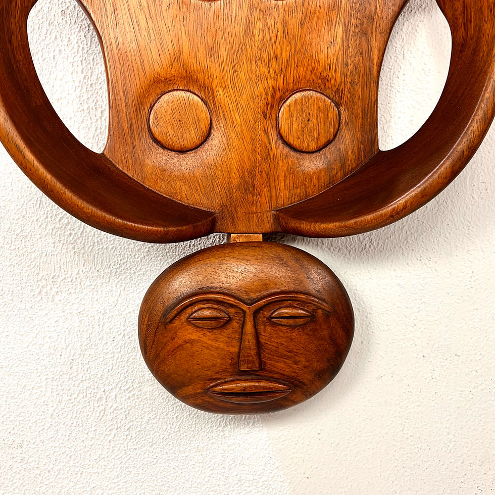 Thumbnail: #1916 1970s Edwin Scheier Carved Teak Fertility Sculpture