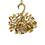 Thumbnail: #1450 Art Nouveau Bronze Mistletoe Chandelier