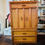 Thumbnail: #6538 Vintage Faux Bamboo Armoire / Cabinet