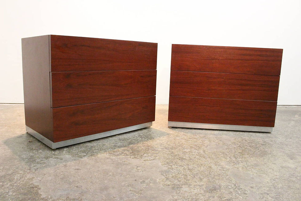Thumbnail: #5013 Pair of Milo Baughman Rosewood Nightstands