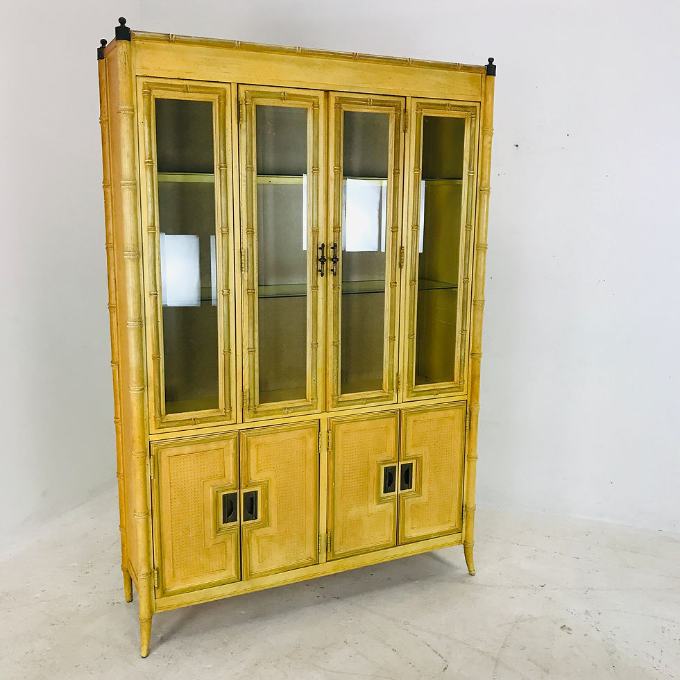 Thumbnail: #4855 Faux Bamboo China Cabinet by Stanley