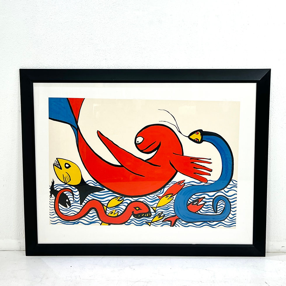 Thumbnail: #1949 Alexander Calder "Dolphin" Signed Artist Edition Lithograph
