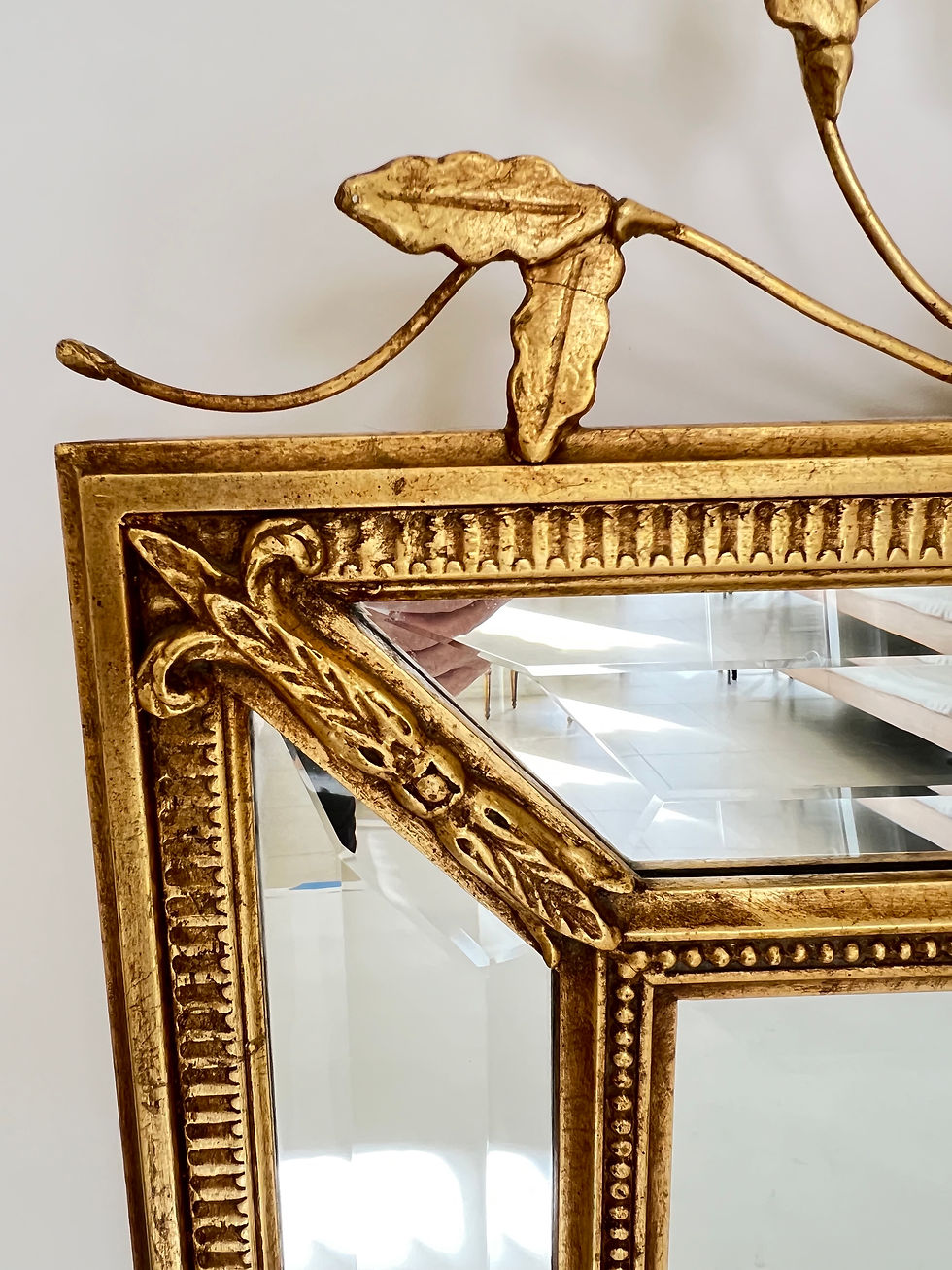 Thumbnail: #1654 Pair of Double Bordered Hand Gilded Mirrors