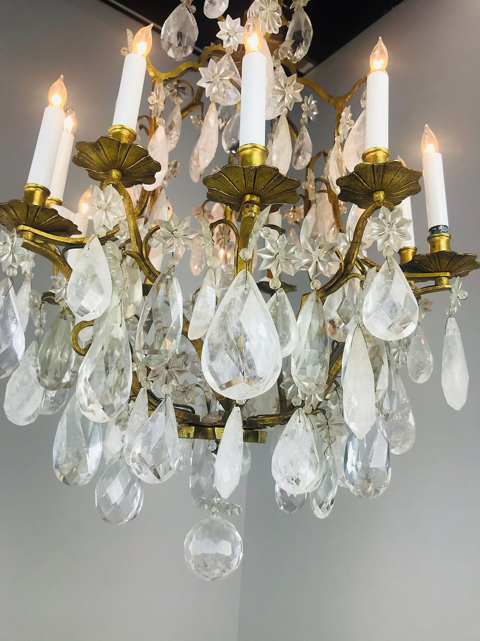 Thumbnail: #5492 19th Century Rock Crystal Chandelier