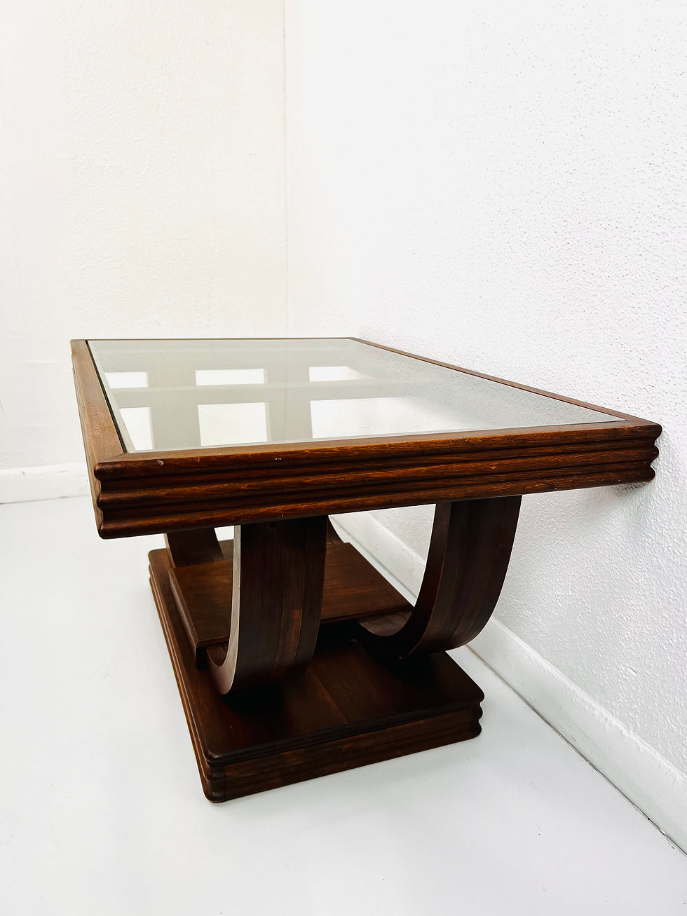 Thumbnail: #1077 Antique Art Deco Wood Coffee Table