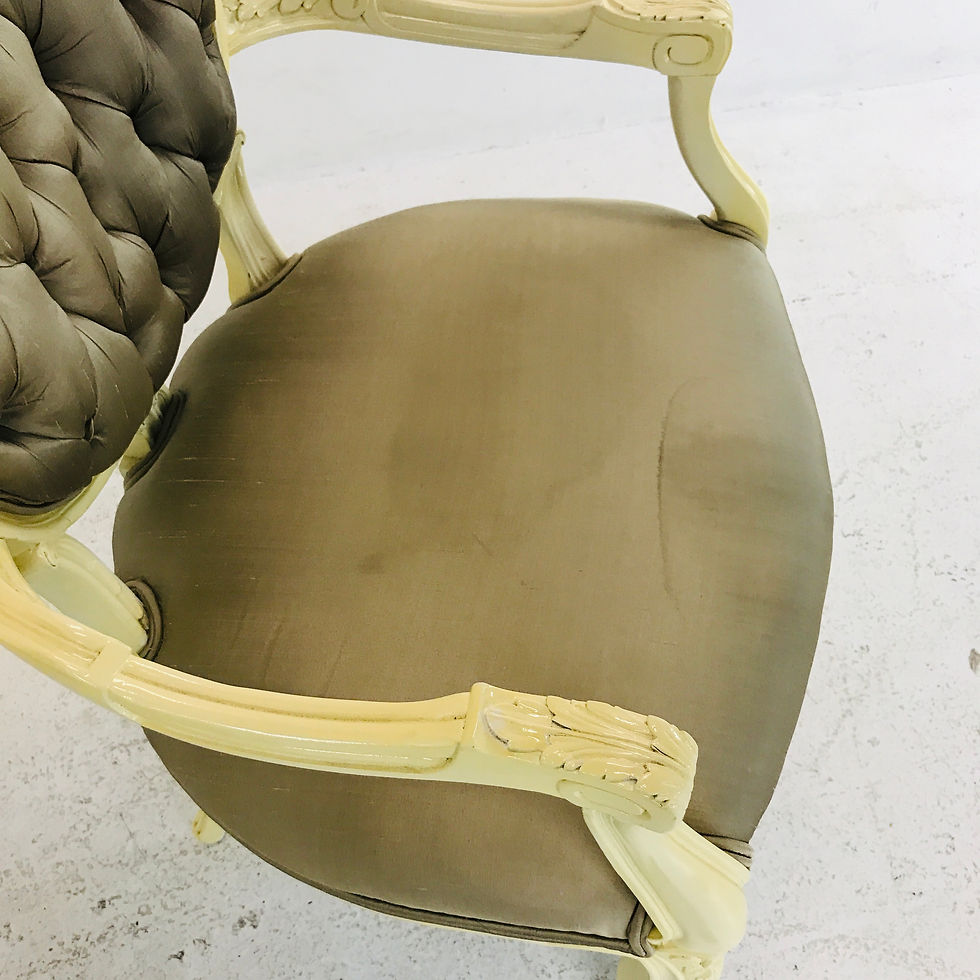 Thumbnail: #4910 Pair Opposing Lacquered Chairs