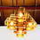 Thumbnail: #1739 Curtis Jeré Brass Cubist Chandelier, Signed (2 Available)