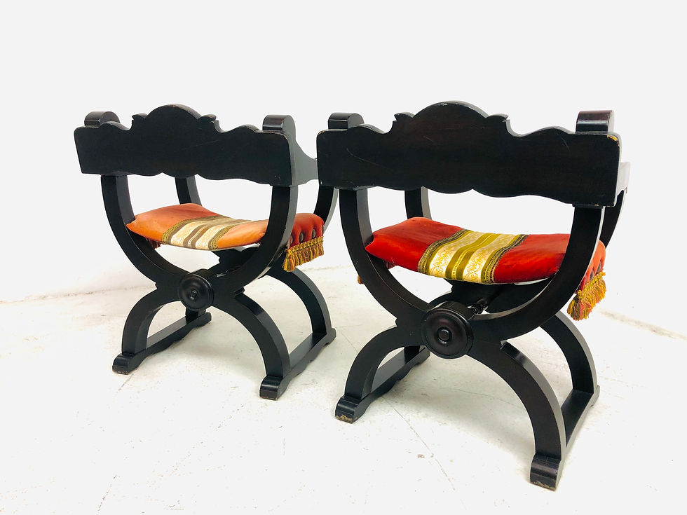 Thumbnail: #6545 Pair of Italian Dante Chairs