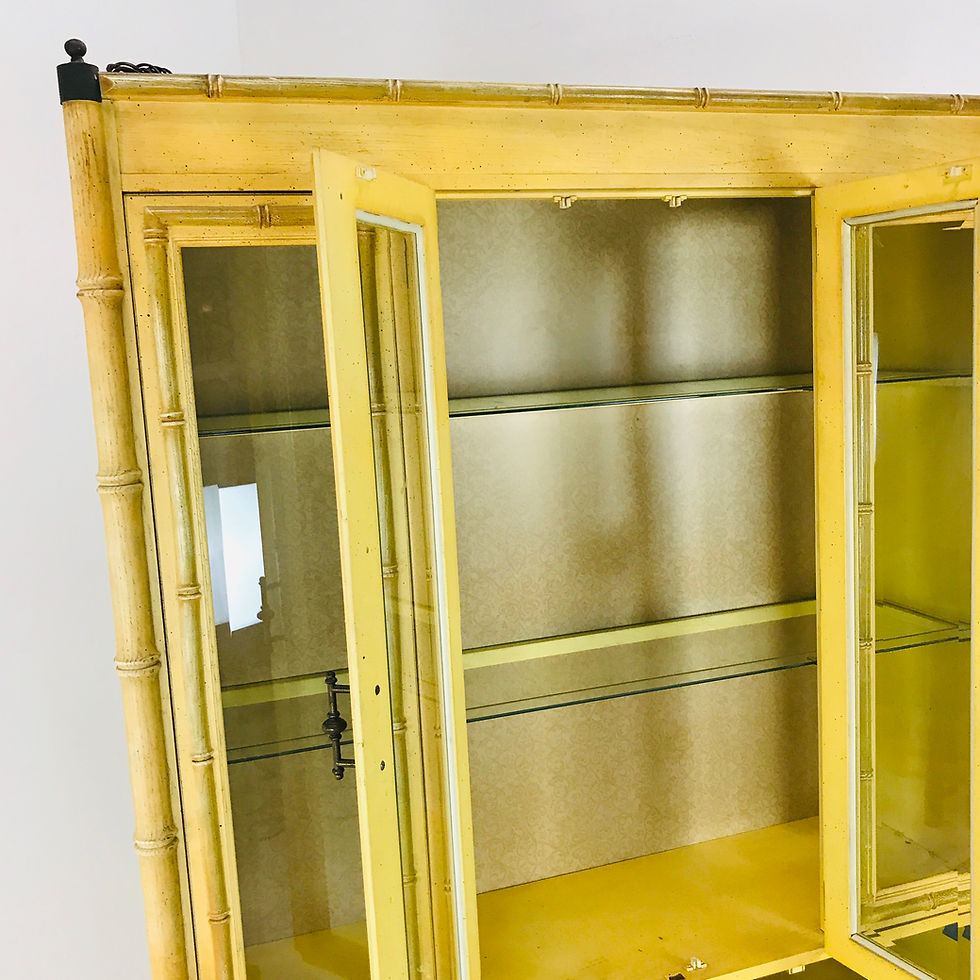 Thumbnail: #4855 Faux Bamboo China Cabinet by Stanley