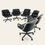 Thumbnail: #5690 Set of 6 Charles Pollock for Knoll Office Chairs