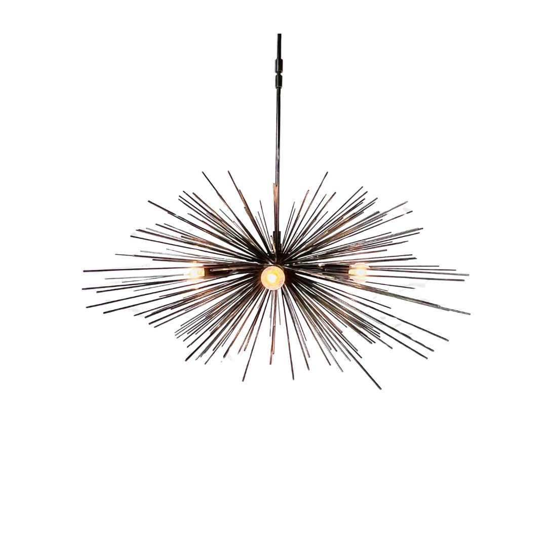 #1704 Aged Iron Sputnik Chandelier in the Style of Kelly Wearstler