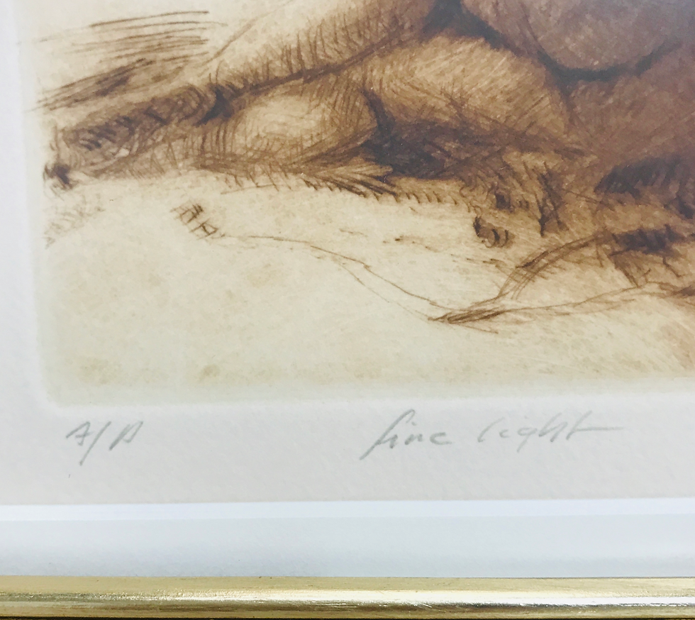 Thumbnail: #4612 Pair Nude Etchings by Ranson Kelly