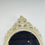 Thumbnail: #1483 Antiqued Wood Carved Oval Mirror