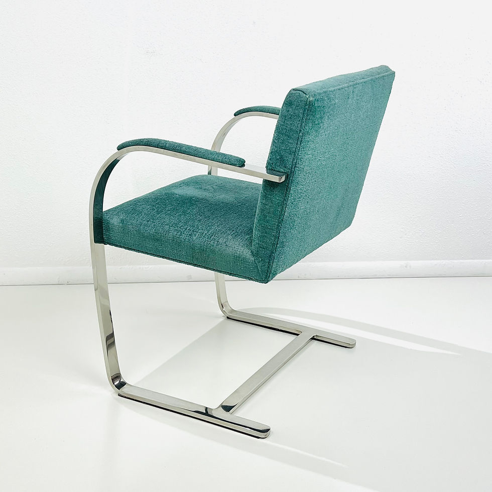 Thumbnail: #1523 Set of 6 Flat Bar Brno Chairs by Mies Van Der Rohe for Knoll