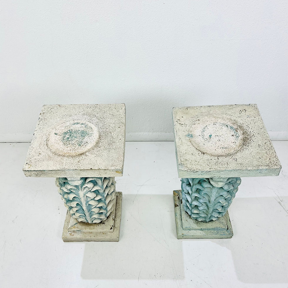 Thumbnail: #1724 Pair of Distressed Vintage Garden Pedestals