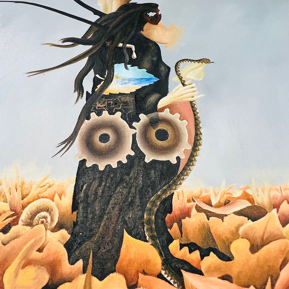 Thumbnail: #1386 "Autumn" Surrealist Oil Painting by Fodor Levente, 1969