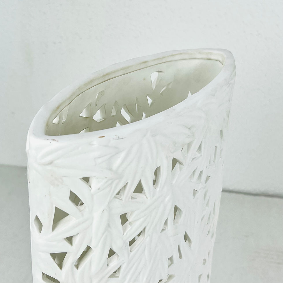 Thumbnail: #1444 Pierced Ceramic Bamboo Table Lamps