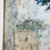 Thumbnail: #1231 Mid Century Purple Thistle Oil Painting