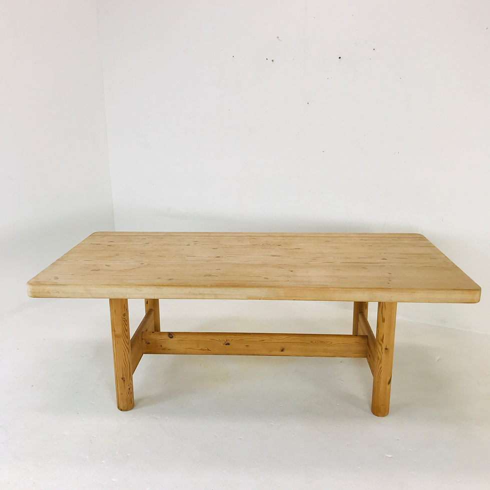 Thumbnail: #4710 Scandinavian Pine Butcher Block dining table